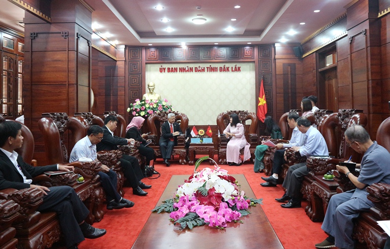 Đại sứ quán Indonesia chào xã giao và làm việc với tỉnh Đắk Lắk